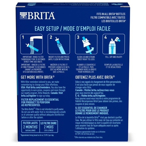 New Brita Water Bottle Replacement Filter, Two Filters, Filter Lasts 2 Months⭐️ - Picture 15 of 16